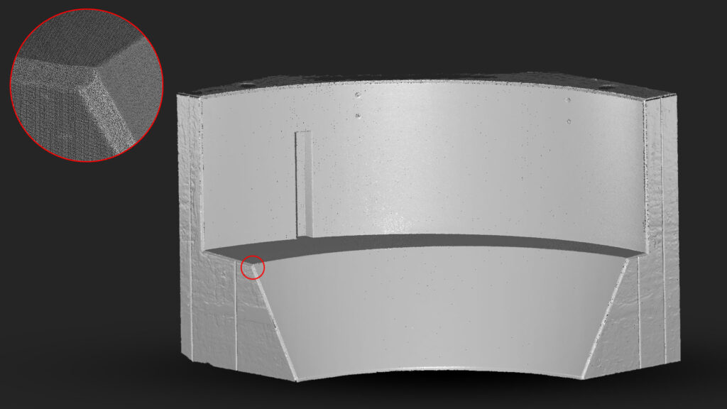 Puntenwolk van beton element.